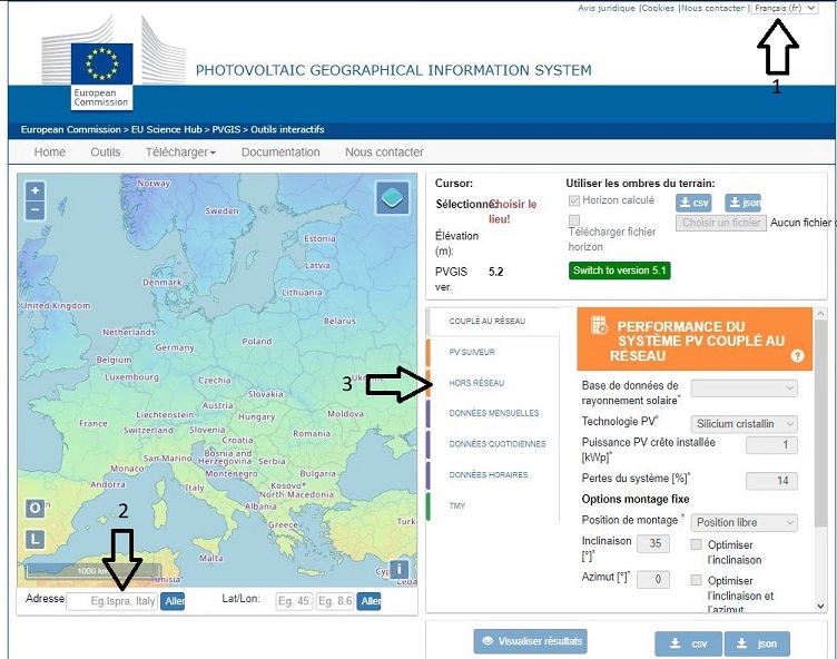 Simulateur PV Européen